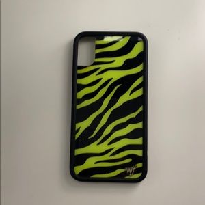 Zebra wildflower phone case